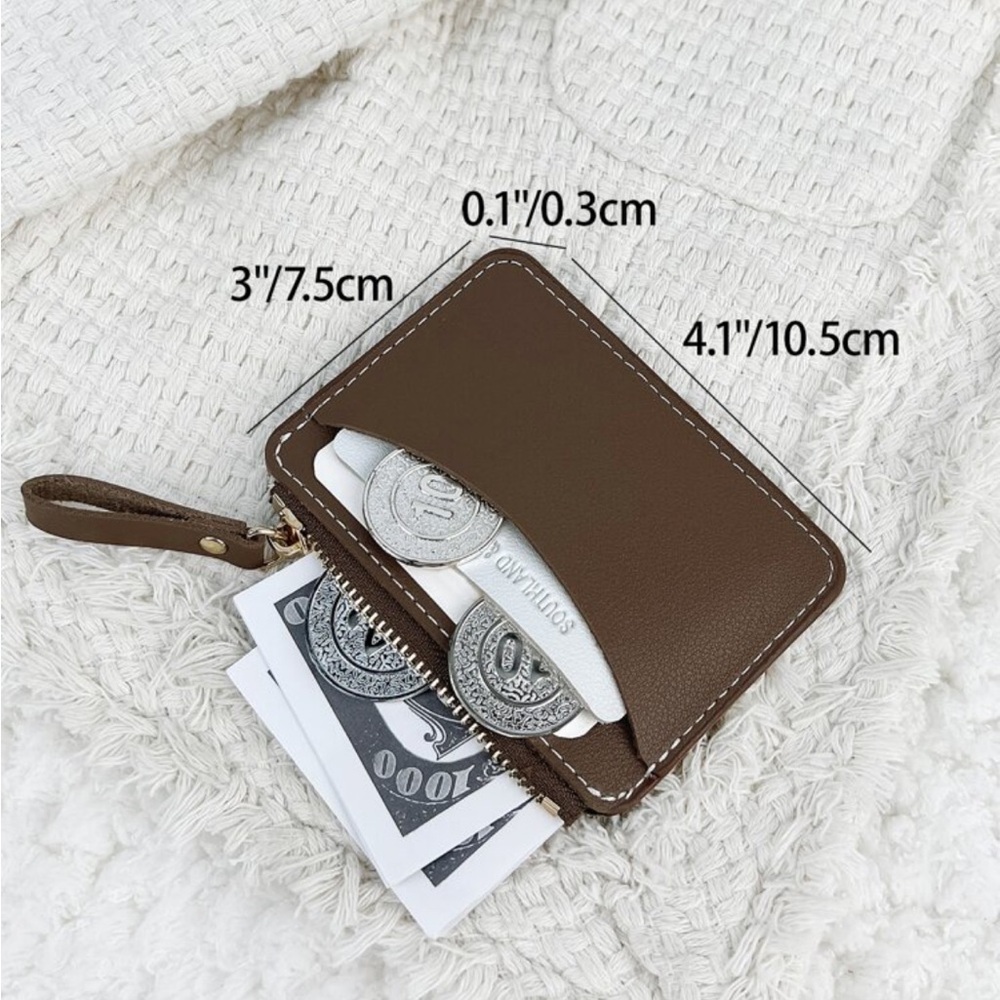 ⚠️Clearance Small & Slim Coffee Brown Wallet / Cardholder - Picture 2 of 4